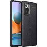 Microsonic Xiaomi Redmi Note 10 Pro Max Deri Dokulu Silikon Siyah Kılıf
