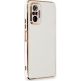 Microsonic Xiaomi Redmi Note 10 Pro Max Olive Plated Beyaz Cep Telefonu Kılıfı