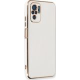Microsonic Xiaomi Redmi Note 10S Olive Plated Beyaz Cep Telefonu Kılıfı