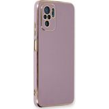 Microsonic Xiaomi Redmi Note 10S Olive Plated Lila Cep Telefonu Kılıfı