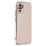 Microsonic Xiaomi Redmi Note 10S Olive Plated Pembe Cep Telefonu Kılıfı