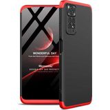 Microsonic Xiaomi Redmi Note 11 Double Dip 360 Protective Siyah Kırmızı Cep Telefonu Kılıfı