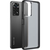 Microsonic Xiaomi Redmi Note 11 Pro 5G Frosted Frame Siyah Cep Telefonu Kılıfı