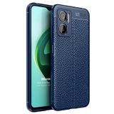 Microsonic Xiaomi Redmi Note 11E Deri Dokulu Silikon Lacivert Kılıf