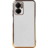 Microsonic Xiaomi Redmi Note 11E Olive Plated Beyaz Cep Telefonu Kılıfı