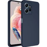 Microsonic Xiaomi Redmi Note 12 4G Groovy Soft Lacivert Cep Telefonu Kılıfı