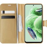 Microsonic Xiaomi Redmi Note 12 Delux Leather Wallet Gold Cep Telefonu Kılıfı