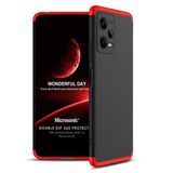 Microsonic Xiaomi Redmi Note 12 Double Dip 360 Protective Siyah Kırmızı Cep Telefonu Kılıfı