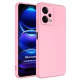 Microsonic Xiaomi Redmi Note 12 Groovy Soft Pembe Cep Telefonu Kılıfı