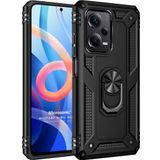 Microsonic Xiaomi Redmi Note 12 Military Ring Holder Siyah Cep Telefonu Kılıfı