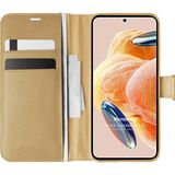 Microsonic Xiaomi Redmi Note 12 Pro 4G Delux Leather Wallet Gold Cep Telefonu Kılıfı