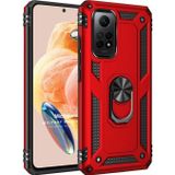 Microsonic Xiaomi Redmi Note 12 Pro 4G Military Ring Holder Kırmızı Cep Telefonu Kılıfı
