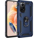 Microsonic Xiaomi Redmi Note 12 Pro 4G Military Ring Holder Lacivert Cep Telefonu Kılıfı