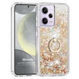 Microsonic Xiaomi Redmi Note 12 Pro Plus 5G için Kılıf Glitter Liquid Holder Gold [Redmi Note 12 Pro+ 5G ile Uyumlu Kılıf - Gold]