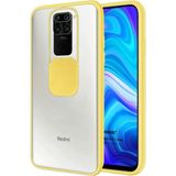 Microsonic Xiaomi Redmi Note 9 Kılıf Slide Camera Lens Protection Sarı