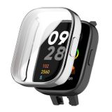 Microsonic Xiaomi Redmi Watch 3 için Kılıf 360 Full Round Soft Silicone Gümüş [Redmi Watch 3 ile Uyumlu Kılıf - Gümüş]