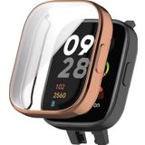 Microsonic Xiaomi Redmi Watch 3 Kılıf 360 Full Round Soft Silicone Rose Gold
