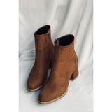 Mida Shoes 400 Taba Süet Kadın Bot