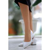 Mida Shoes ERBXİAN Beyaz Kadın Topuklu Ayakkabı
