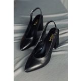 Mida Shoes Y101 Siyah Kadın Topuklu Ayakkabı
