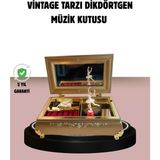 Midas Toptan Home Balerinli Müzikli Takı Kutusu Piyano Tasarım Kız Çocuk Hediyelik - Çok Renkli