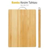 Midas Toptan Home Metal Saplı Bambu Kesim Panosu - Çok Renkli