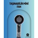 Midas Toptan Home Şeffaf Kasa El Fanı | 5V 2A | 100 Kademeli Hava Akışı | Type-C Girişli - Çok Renkli