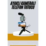 Midas Toptan Home Tripod Telefon Tutucu Kumandalı Mikrofon LED Işık Vlog Video Kayıt - Çok Renkli