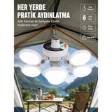 Midas Toptan Home USB ve Solar Şarjlı Katlanabilir 5 Taraflı LED Lamba