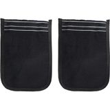 MidasTech 2 Adet Osmanlı Kalın Siyah Banyo Hamam Kesesi 25X17 cm Nemere - Renkli