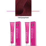 MidasTech 2 Li Set Premium 5.66 Şarap Kızılı - Kalıcı Krem Saç Boyası 2 x 50 G Tüp Nemere
