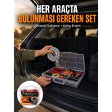 MidasTech 27 Parça Oto Güvenlik ve Bakım Seti Şeffaf Taşıma Kutulu Araç Ekipman Çantasız Midiastech