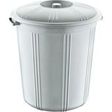 MidasTech 35 Lt Kapaklı Yuvarlak Plastik Büyük Boy Çöp Kovası Su Et Kovası Balkon Kovası Bahçe Kovas� - 0 - 19 lt - Renkli