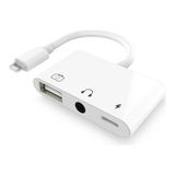 MidasTech 3in1 Iphone-Ipad Lightning To Kulakılık ve USB Kamera Okuyucu OTG-(5775) Midiastech