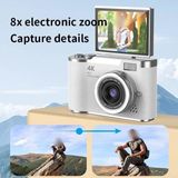 MidasTech 4K Dijital Retro Video Kamera 48MP 18X Zoom Flaşlı (32GB) Kart Dijital Vlog Fotoğraf Makinesi T�
