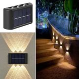 MidasTech 6 Ledli Solar Güneş Enerjili Aplik Led, Dekoratif Duvar Monteli Gün Işığı LED - Renkli - 1 W