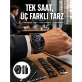 MidasTech Akıllı Saat Yeni Nesil Üç Kordonlu Nabız Ölçer Çağrı Cevaplama Yeni Nesil Midiastech - Renkli