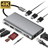 MidasTech Ally 10 In 1 HDMI VGA RJ45 Pd USB 3.0 Hub Adaptör ÇOKLAYICI-(5775) Midiastech