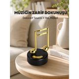 MidasTech Altın Nota Figürlü Dönen Müzik Kutusu Dekoratif Music Box Yeni Nesil Midiastech