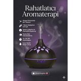 MidasTech Aroma Difüzör Gece Işığı 7 LED Desenli Nemlendirici Kumandalı Buhar Makinesi 550 ml - Renkli