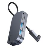 MidasTech Baseus Bending Angle No.7 Çok Fonksiyonlu 6 Port Type-C Hub (CAHUB-CWJ0G)-(5775) Midiastech