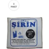 MidasTech Beyaz Kalın Atlet Poşet Küçük Boy 25X45 cm 1 kg 3 Paket (Takriben 330 Adet) Nemere - 25 x 45 cm