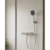 MidasTech Çok Fonksiyonlu Siyah El Duşu Seti Spiral Hortum ve Duş Askısı Banyo Duş Başlığı Midiastec