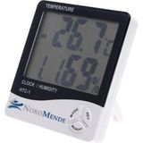 MidasTech Dijital Termometre Nem Ölçer Saat Alarm Özellikli LCD Ekran Iç Mekan Sıcaklık Göstergesi Mid - 1