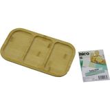 MidasTech Dikdörtgen 3 Bölmeli=2+1 Ahşap Bambu Servis Sunum Tepsi - Tahtası 25 x 14 x 1.4cm (4887) Mida