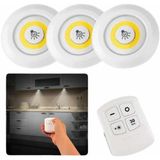 MidasTech Dolap Işığı Mutfak Rafı Işığı Uzaktan Kumandalı 3 Lü Spot LED Lamba Midiastech