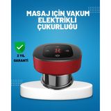 MidasTech Elektrikli Vakumlu Çukurluk Masaj Aleti Isıtmalı ve Kırmızı Işıklı Terapi Seti Midiastech