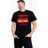 MidasTech Erkek Türkiye Baskılı Tişört Ay Yıldız 2026 Dünya Kupası Taraftar Forma T-Shirt - Siyah