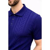 MidasTech Erkek Yazlık Triko Tişört Kısa Kol Polo Yaka Düğmeli T-Shirt - Lacivert