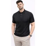 MidasTech Erkek Yazlık Triko Tişört Kısa Kol Polo Yaka Düğmeli T-Shirt - Siyah